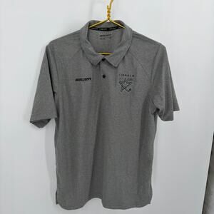 Bauer Lincoln Stars Hockey Polo Shirt - Men's Large Gray‎